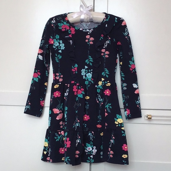 Floral knit long sleeve Dress sz 4T - Picture 1 of 4
